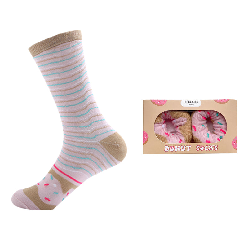 Sweet Pink Donut Socks