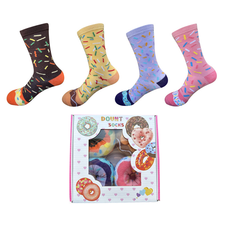 Donut Collection Gift Box – 4 Pairs of Fun, Cozy Socks